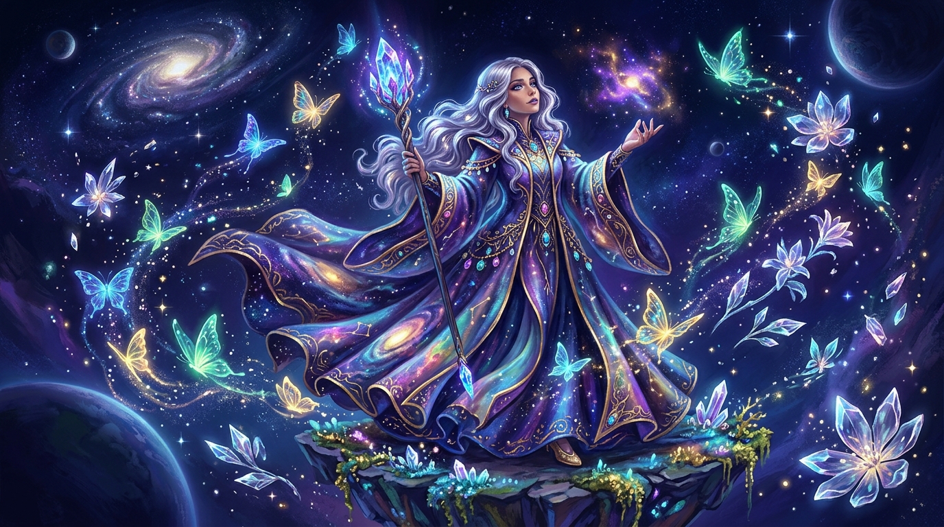 Celestial Sorceress Digital Painting